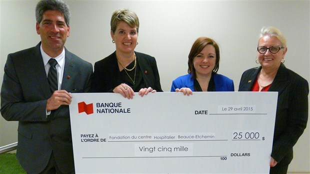 EN BREF | La Banque Nationale remet 25 000 $ à la Fondation Santé Beauce-Etchemin 