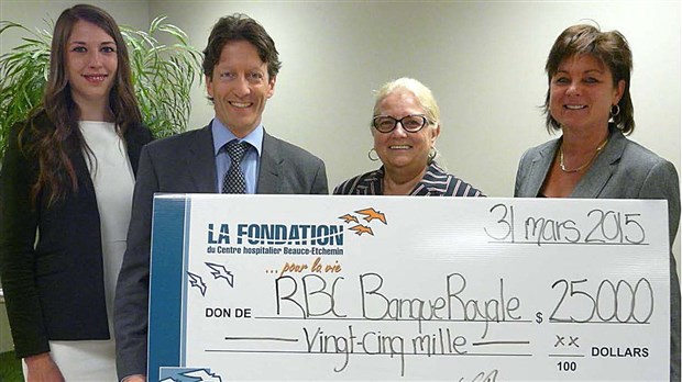 La RBC Banque Royale fait un don de 25 000 $ à la Fondation Santé Beauce-Etchemin 