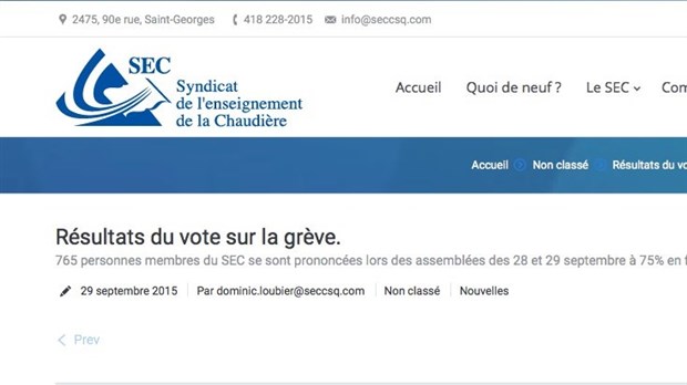 765 membres du SEC se sont prononcés à 75% en faveur d'un mandat de 6 jours de grève.