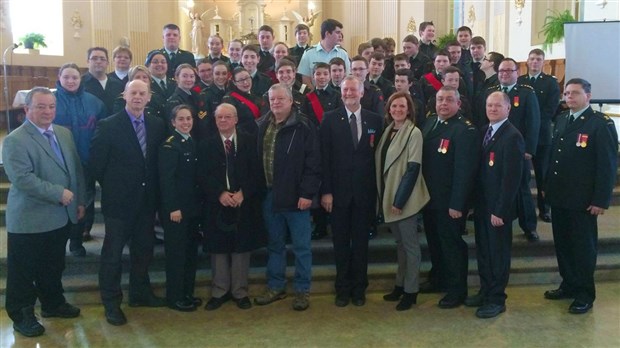 Normand DeLessard présente la messe du 100e anniversaire des cadets de Beauceville