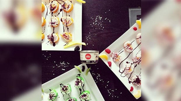 Sushis desserts à la noix de coco