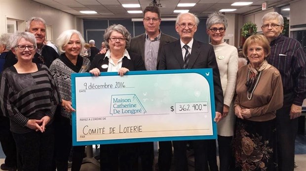 La 25e édition de la loterie de la Maison Catherine de Longpré a permis d'amasser 362 407 $