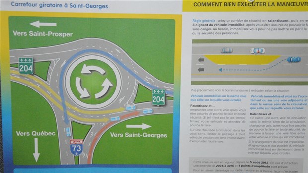 Rappel des règles de sécurité des carrefours giratoires et des corridors de sécurité
