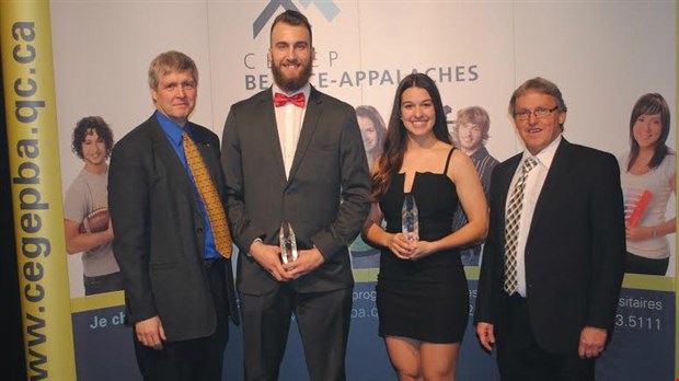 Dominique Marcoux et David Couture sont les athlètes de l'année du Cégep Beauce-Appalaches