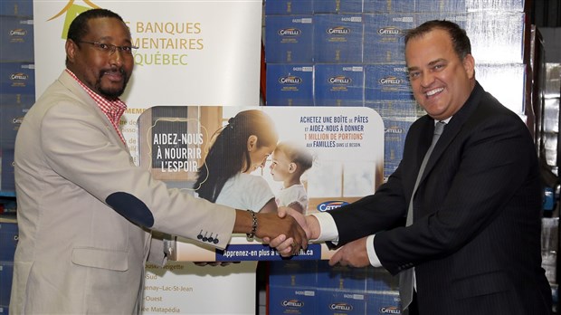 Moisson Beauce reçoit 13 300 portions de pâtes de la part de Catelli