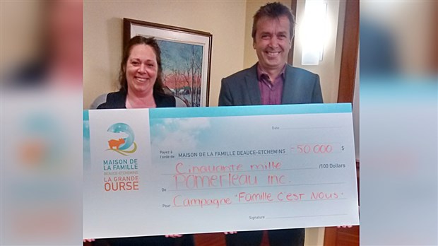 Pomerleau effectue un don de 50 000 $ à Maison de la Famille Beauce-Etchemins La Grande Ourse 