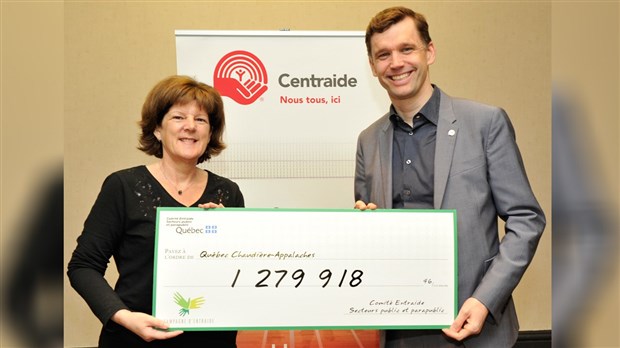 EN BREF | Don de près de 1,28 M$ pour Centraide Québec et Chaudière-Appalaches