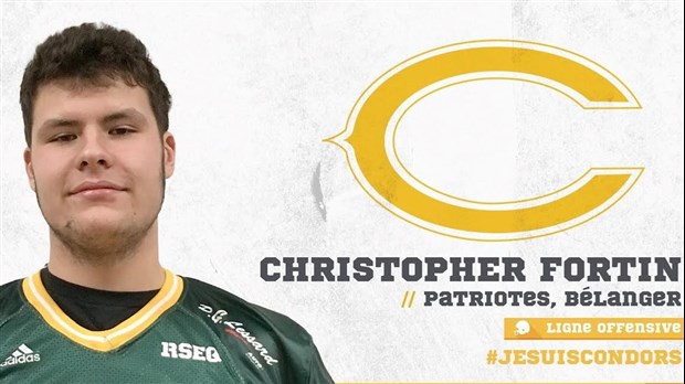 Christopher Fortin opte pour les Condors du Cégep Beauce-Appalaches