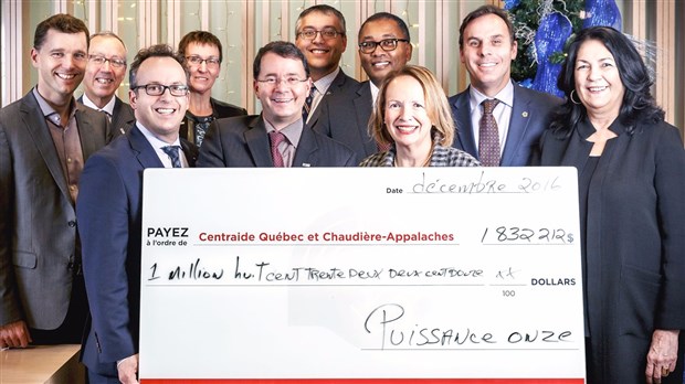 Un don de 1,83 millions de dollars pour Centraide Québec et Chaudière-Appalaches