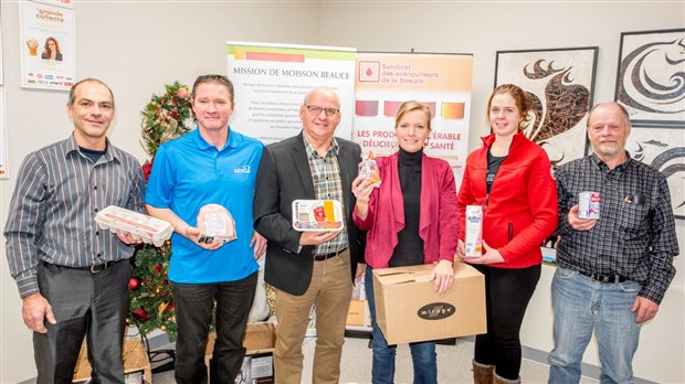 Les producteurs agricoles de la région remettent près de 10 000 $ à Moisson Beauce