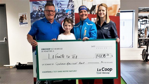 Un organisme de Ste-Marie remet 14 000 $ à une jeune fille atteinte de cancer