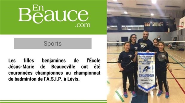 Les Lynx de l'École Jésus-Marie de Beauceville performent en badminton