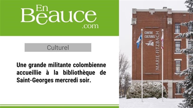 Une militante colombienne parlera de l’engagement des femmes à Saint-Georges