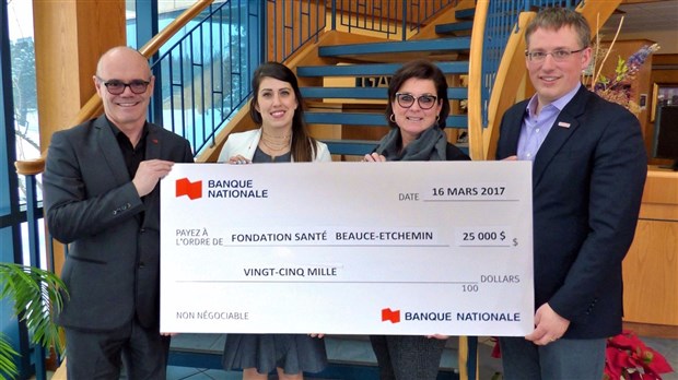 La Banque Nationale remet 25 000 $ à la Fondation Santé Beauce-Etchemin