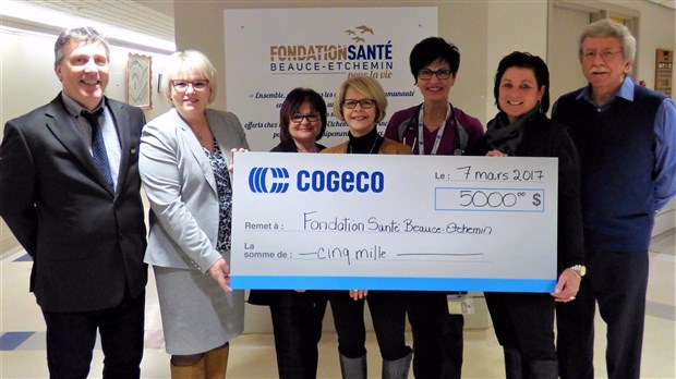 Cogeco remet 5 000 $ à la Fondation Santé Beauce-Etchemin