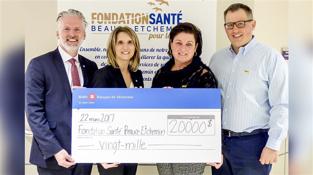 La Fondation santé Beauce-Etchemin reçoit 20 000 $ de la Banque de Montréal
