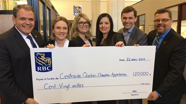 Don de 120 000 $ pour Centraide Québec—Chaudière-Appalaches