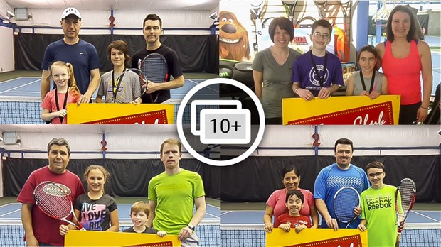 Succès du tournoi parents-enfants Vidéotron organisé par Tennis Beauce