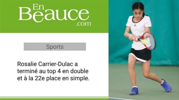 Rosalie Carrier-Dulac termine au top 4 en double au Championnat canadien de tennis
