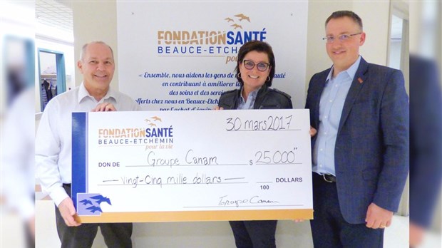 Le Groupe Canam remet 25 000 $ à la Fondation Santé Beauce-Etchemin