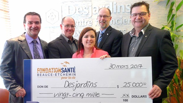 Desjardins remet 25 000 $ à la Fondation Santé Beauce-Etchemin