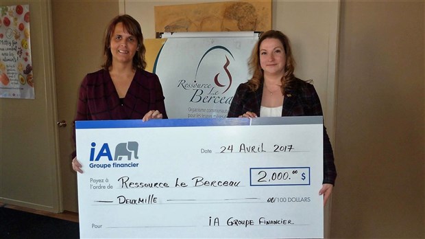 EN BREF | Don de 2 000 $ pour la Ressource le Berceau