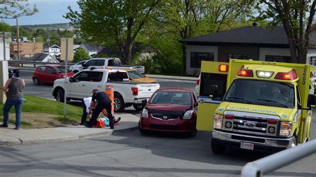 Collision entre trois véhicules sur le boulevard Lacroix à Saint-Georges