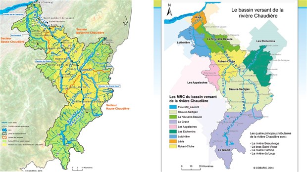 LE SAVIEZ-VOUS ? Saviez-vous combien de cours d’eau se jettent dans la Chaudière ? 