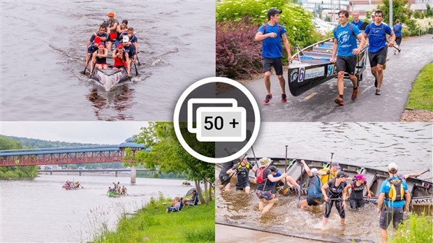 COURSE RABASKA 1/2 | Huit canots se sont affrontés sur la rivière à St-Georges 