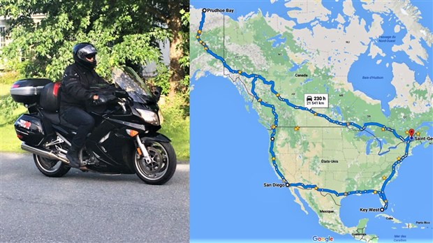 Un Beauceron parcourra 21 500 km en moto pour la bonne cause