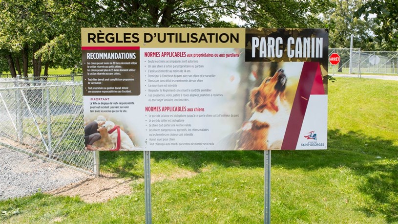 Mise en service du tout nouveau parc à chiens au parc Bissonnette