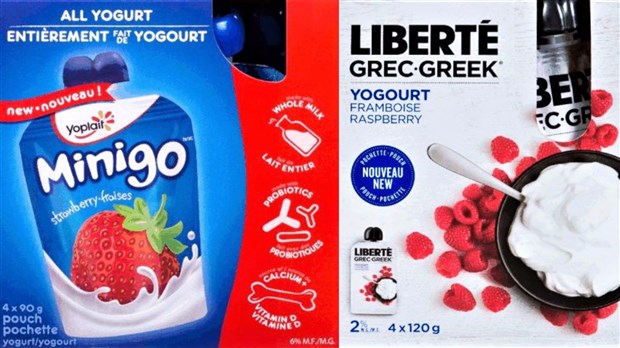 Rappel de sachets de yogourt de marque Yoplait Minigo et Liberté