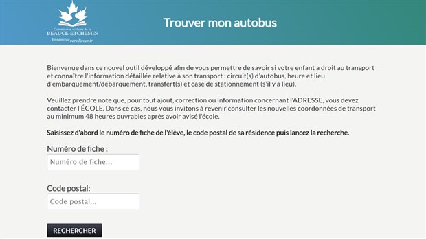 La CSBE facilite l'accès aux informations sur le transport scolaire