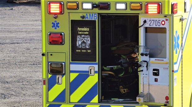 Une sortie de route cause un blessé grave sur la route 267 à Adstock