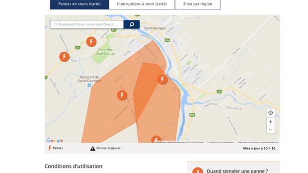Près de 3 000 abonnés privés d’électricité à Saint-Georges