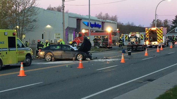 Sévère collision sur le boulevard Renault à Beauceville