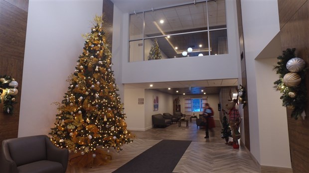 Normand DeLessard présente les décoration de Noël du Manoir du quartier