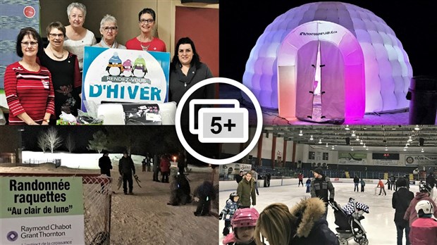 Raquettes aux flambeaux et igloo gonflable pour célébrer l'hiver à Beauceville