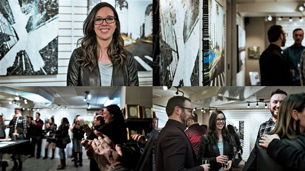 Une trentaine de personnes au premier vernissage de Johanne Couture à St-Georges