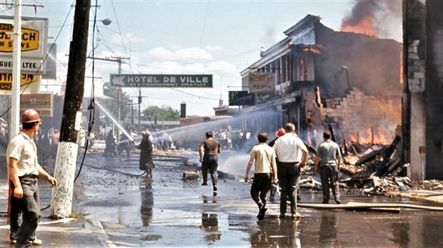 Normand DeLessard présente un incendie à l'hôtel Hermandis de St-Georges en 1965