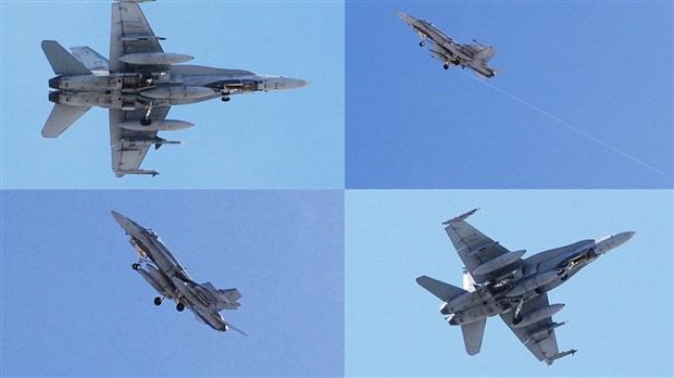 Des F-18 ont survolé le ciel de la région dimanche matin