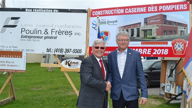 Plus de 2,2 M$ pour la construction d'une caserne de pompiers à St-Joseph
