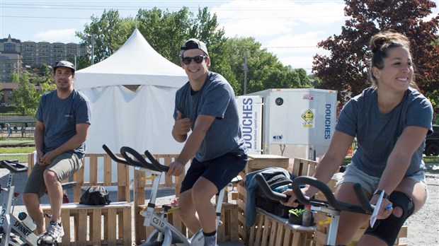 Une heure de spinning pour Éliot Grondin au Festival Sportif
