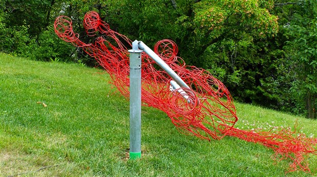 Une sculpture a été vandalisée au parc Lacasse à Saint-Georges