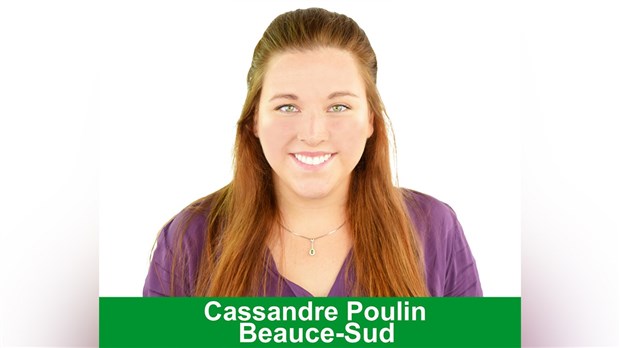 Le Parti vert du Québec présente Cassandre Poulin dans Beauce-Sud