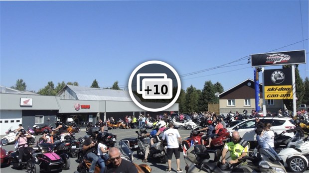 EN IMAGES : 150 motocyclistes se donnent rendez-vous pour le cancer du sein 