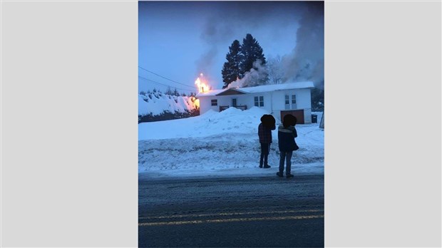 Un feu de résidence sur la Route Fraser à Beauceville