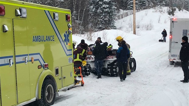 Un accident de motoneige à St-Georges