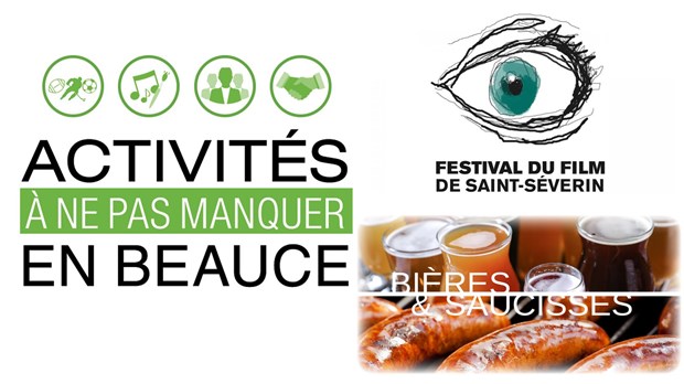 Activités à ne pas manquer en Beauce du 4 au 6 octobre 2019 