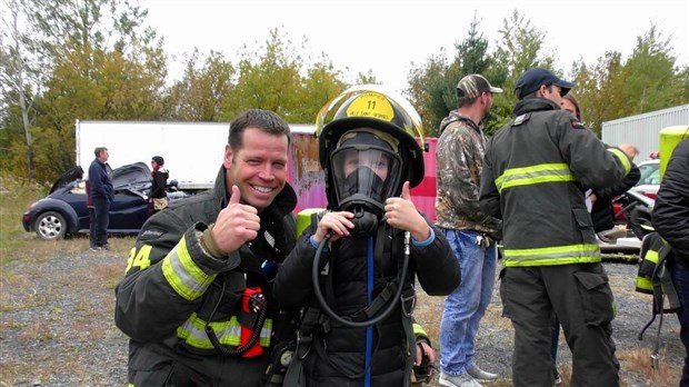 Normand DeLessard présente la porte ouverte du Service de sécurité incendie de Saint-Georges 2019